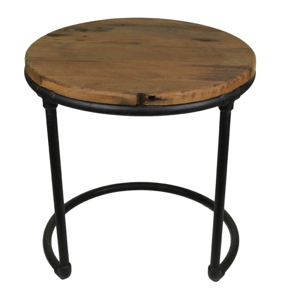 Odkládací stolek z teakového dřeva HSM Collection Amanda, ⌀ 45 cm