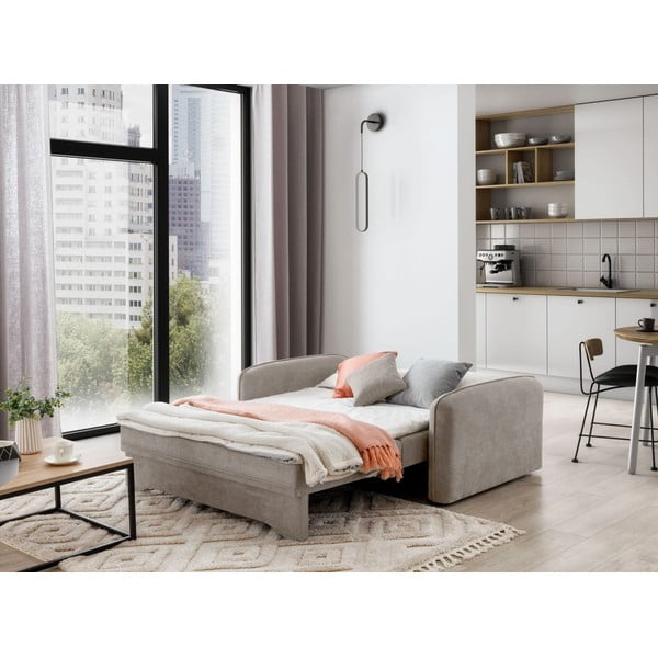 Бежов шенилов разтегателен диван с място за съхранение 155 cm Laine – ELTAP-image-4