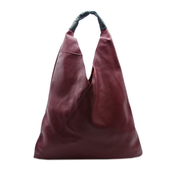 Тъмно бордо чанта от естествена кожа Panna - Andrea Cardone