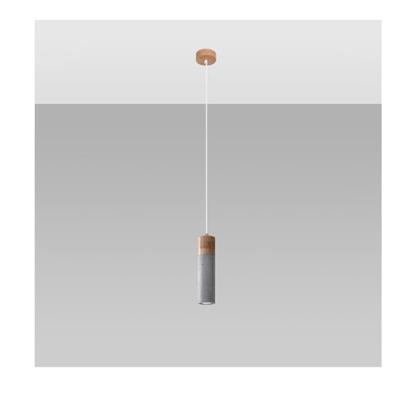 Сива висяща лампа ø 7 cm Susanna - Sollux-image-2