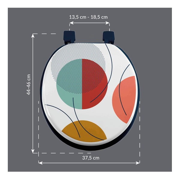 Тоалетна чиния 37 x 47 Color pop – douceur d'intérieur-image-1