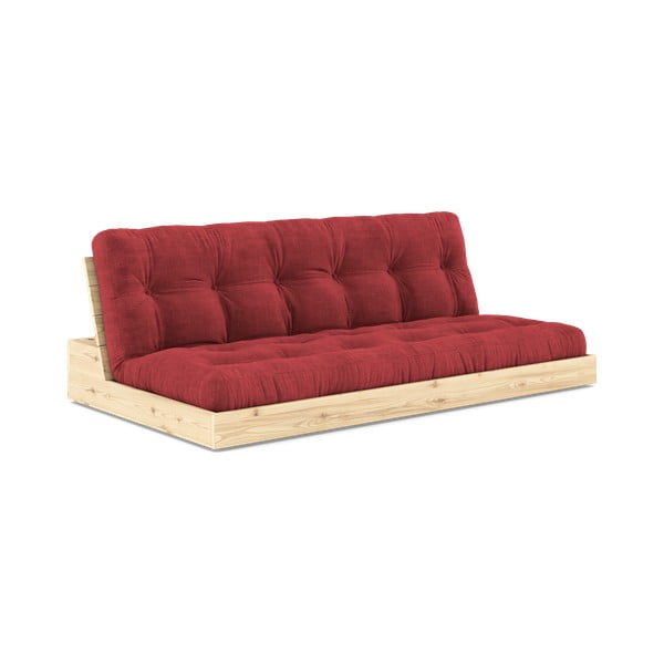 Червен  разтегателен диван от велур 196 cm Base – Karup Design