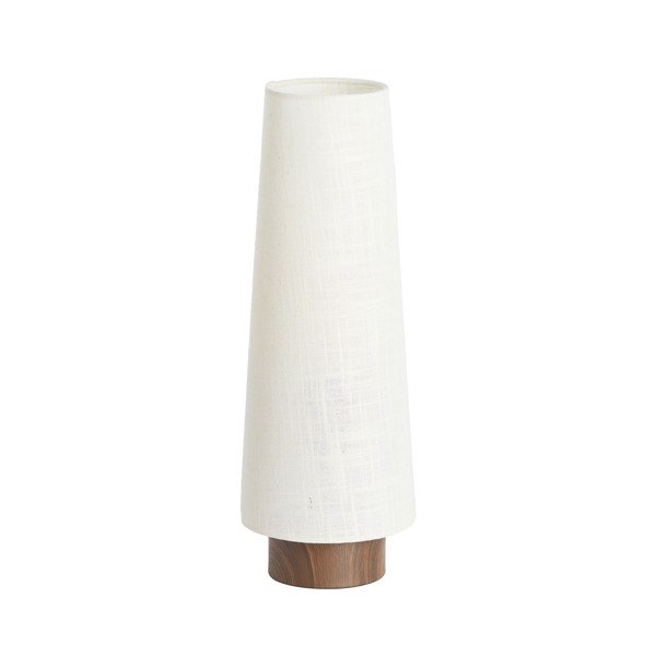 Кремава метална настолна лампа с текстилен абажур (височина 42 cm) Howie – Light & Living