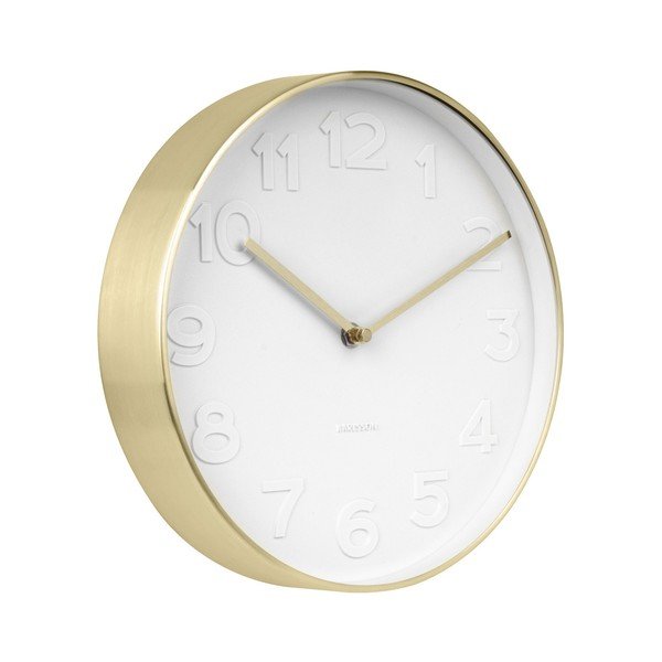 Nástěnné hodiny s detaily ve zlaté barvě Karlsson Stout, ⌀ 22 cm-image-1