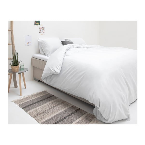 Bílé povlečení z mikroperkálu na jednolůžko Sleeptime Monte Carlo, 140 x 200 cm-image-1