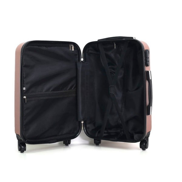 Cestovní kufr v barvě růžového zlata na kolečkách Hero Lipari, 37 l-image-1
