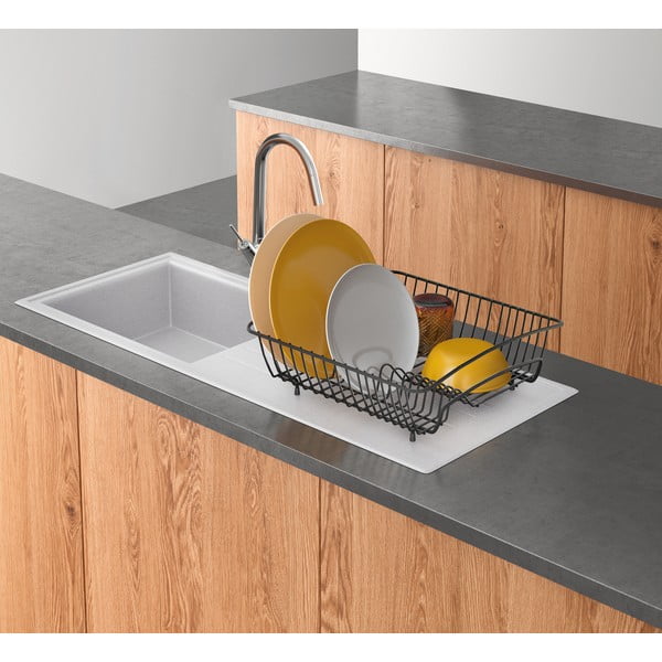 Черен квадратен дренаж от неръждаема стомана Lava - Metaltex-image-1