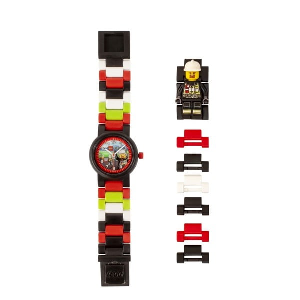 Детски часовник с фигурка на градски пожарникар - LEGO®