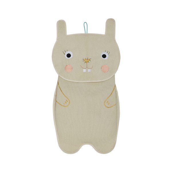 Кремав текстилен висящ органайзер 40x1x82 cm Darling Rabbit – OYOY Mini