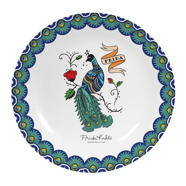 Стенна декоративна керамична плоча Peacock - Frida Kahlo
