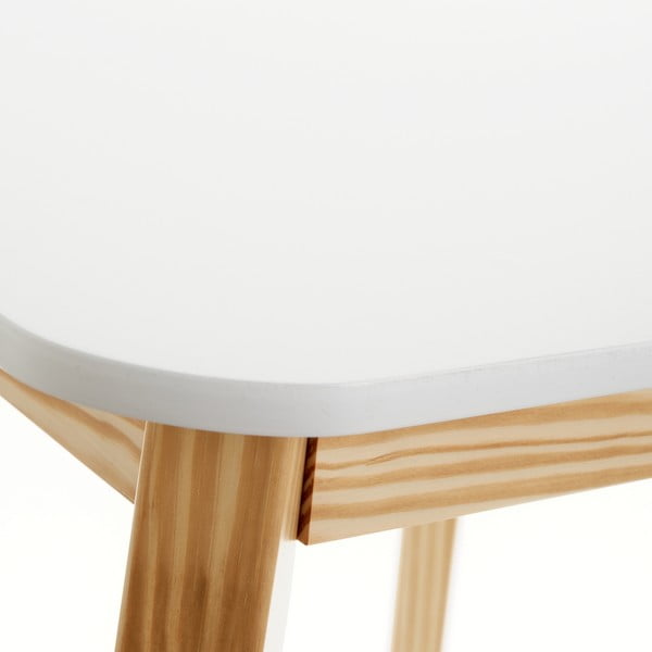 Детска маса с бял плот 55x55 cm - Casa Selección-image-1