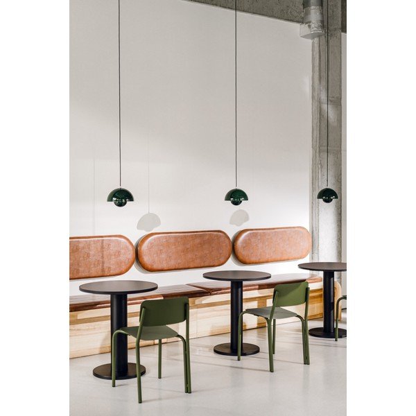 Кръгла трапезна маса с дъбов плот ø 65 cm Sool – noo.ma-image-3