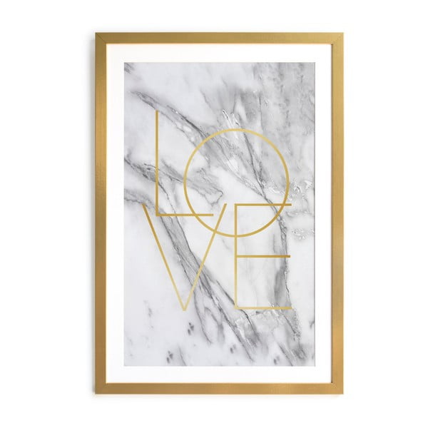 Obraz v rámu Velvet Atelier Marble, 40 x 60 cm