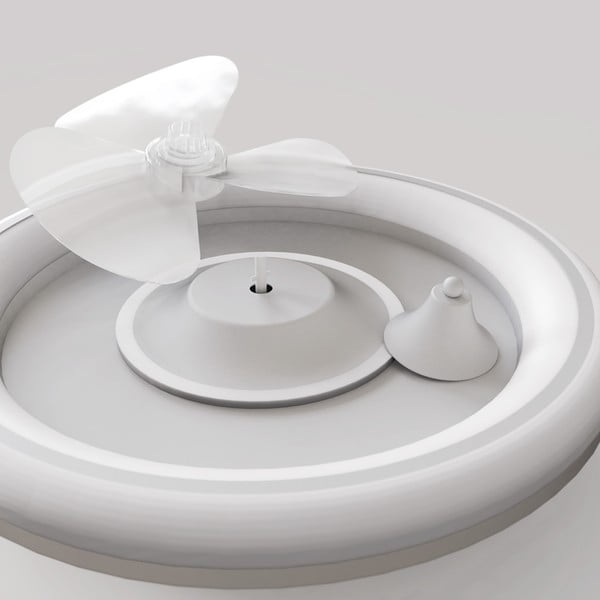 Бяло LED осветително тяло за таван с дистанционно управление и вентилатор Alan – SULION-image-4