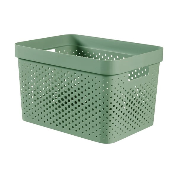 Зелена кошница за съхранение Dots, 17 L Infinity - Curver