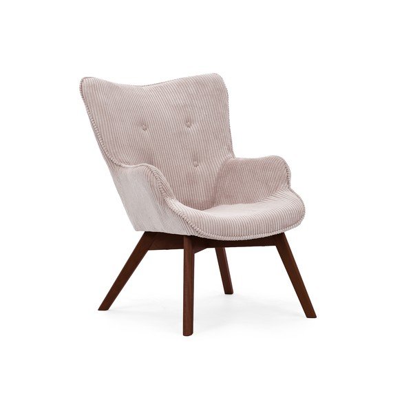 Светлорозов фотьойл с табуретка от рипсено кадифе Niko – Ropez-image-4