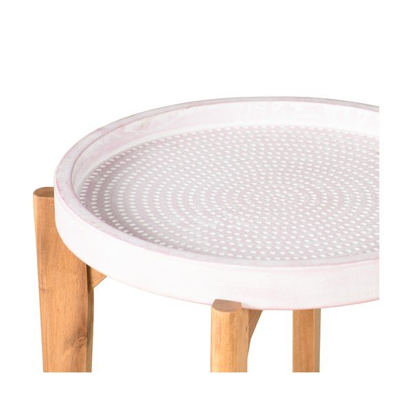 Градинска маса с розов бетонен плот Bari, ø 55 cm - Bonami Selection-image-2