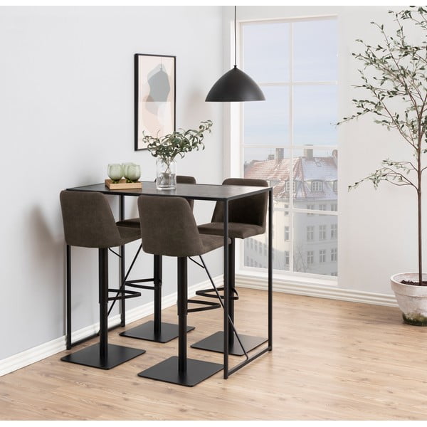 Антрацитен бар стол с регулируема височина (височина на седалката 78,5 cm) Avanja – Actona-image-1