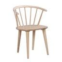 Светлокафяв трапезен стол от каучуково дърво Carmen - Rowico