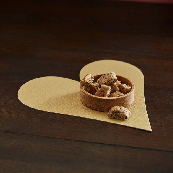 Подложка за хранене от еко кожа 30x30 cm Heart Hippo – LIND DNA-image-1