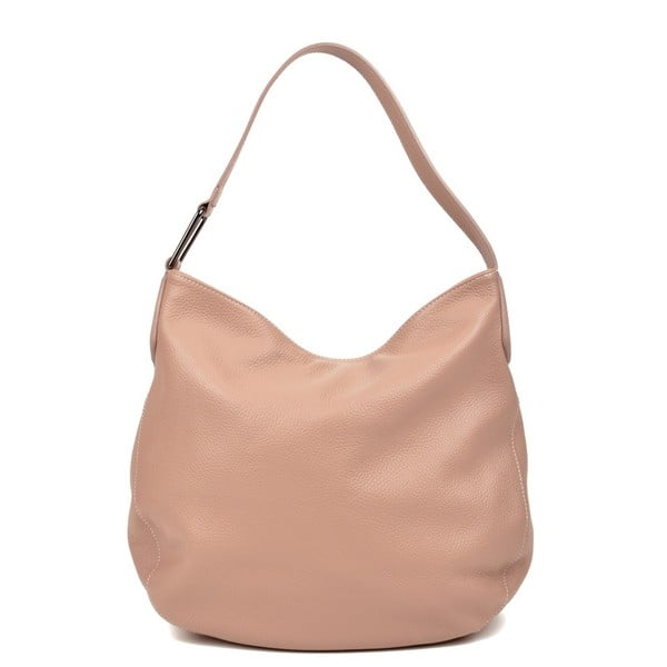 Розова и бежова кожена чанта Gerrie - Isabella Rhea