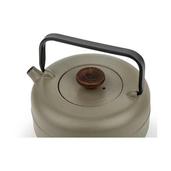 Чугунен чайник с цедка в цвят каки 750 ml Henan – Bredemeijer-image-3