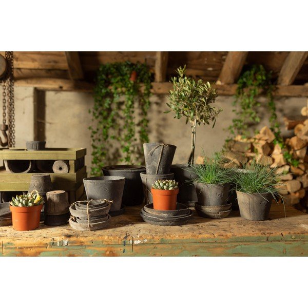 Комплект от 3 сиви теракотени саксии - Esschert Design-image-2