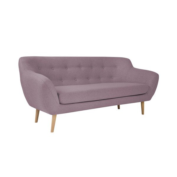 Růžová trojmístná pohovka se světlými nohami Mazzini Sofas Sicile-image-4