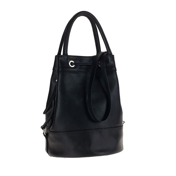 Černá kožená kabelka / batoh Tina Panicucci Carmit
