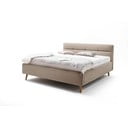 Бежово двойно легло с решетка и място за съхранение , 160 x 200 cm Lotte - Meise Möbel