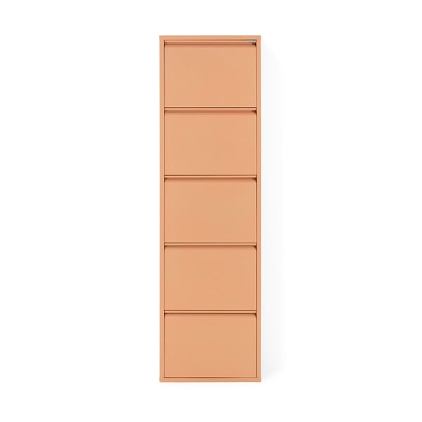 Метална накланяща се стойка за обувки в цвят сьомга 50x169x15 cm Billy – Spinder Design-image-3