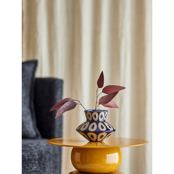 Синя глинена ръчна изработка ваза (височина 12 cm) Bashir – Bloomingville-image-1