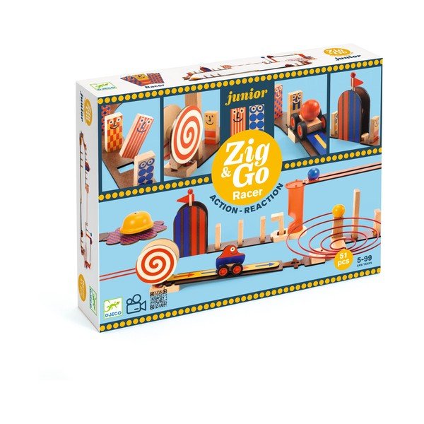 Дървена писта 51 части Zig & Go Junior - Djeco