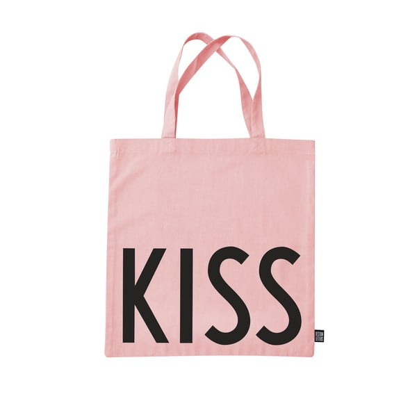 Розова чанта от платно Kiss - Design Letters