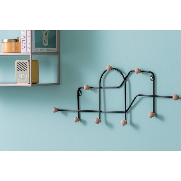 Черна метална стенна закачалка 71 cm Maze – PT LIVING-image-1