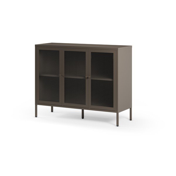 Сива метална витрина 121x90x40 cm Layna – Marckeric-image-4