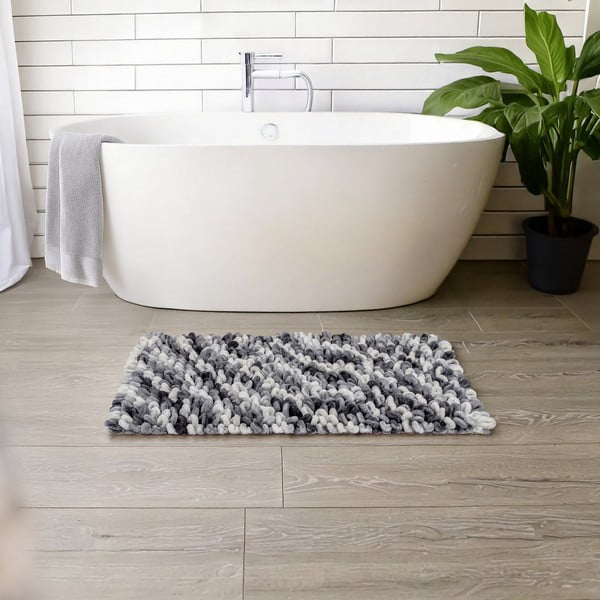 Сиво-син текстилен килим за баня 60x90 cm Lerici – Wenko-image-1