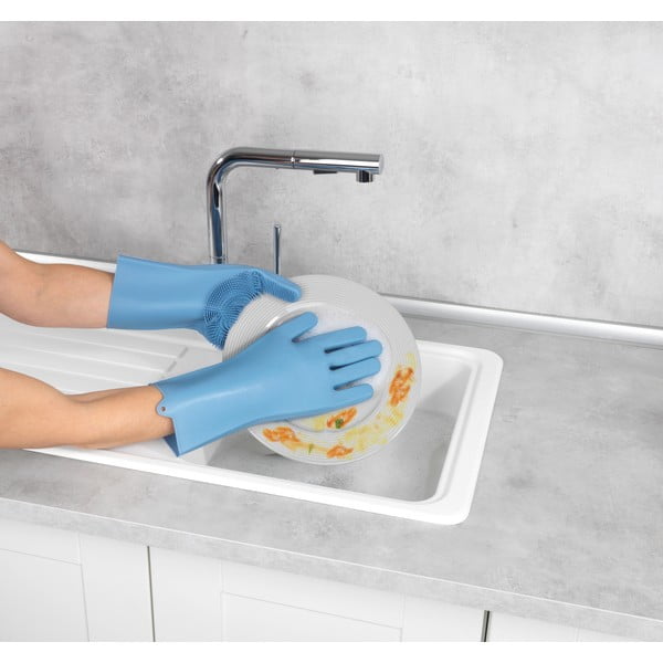 Чифт силиконови ръкавици за миене на съдове Rena - Wenko-image-3