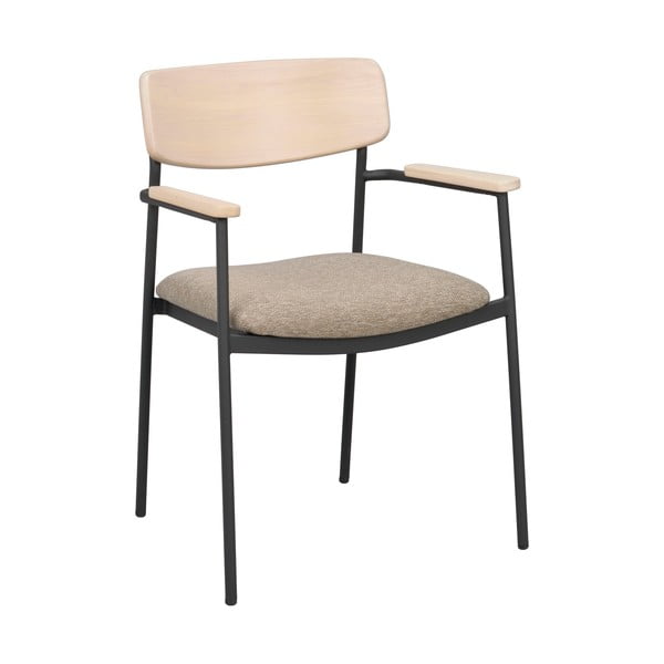 Трапезни столове в бежов и естествен цвят в комплект от 2 бр. Maymont – Rowico