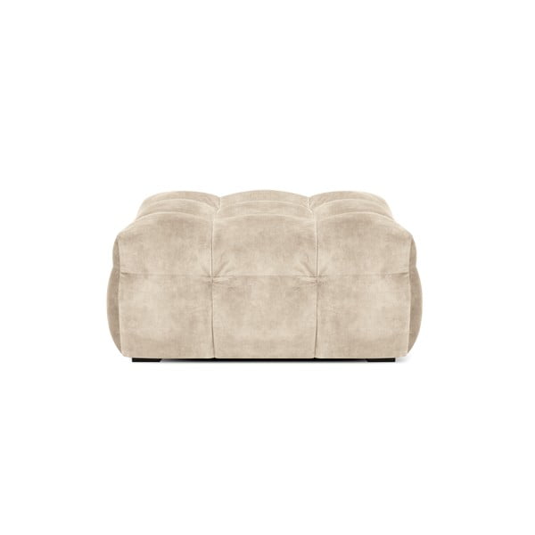 Бежов кадифен пуф Vesta - Windsor & Co Sofas-image-3