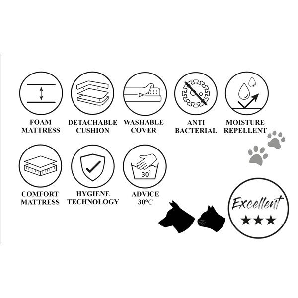 Светлокафяво легло за куче 50x65 cm - Madison-image-4