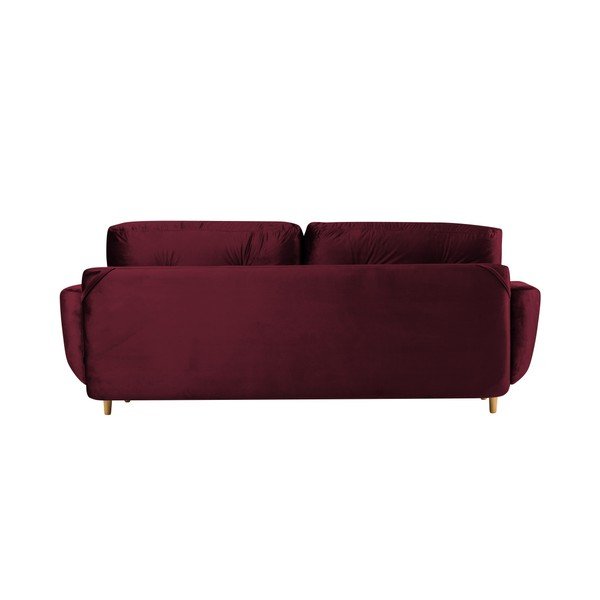 Vínově červená rozkládací třímístná pohovka s úložným prostorem Mazzini Sofas Silva-image-4
