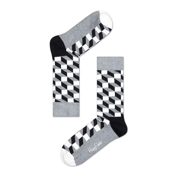 Ponožky Happy Socks Grey Squares, vel. 41-46