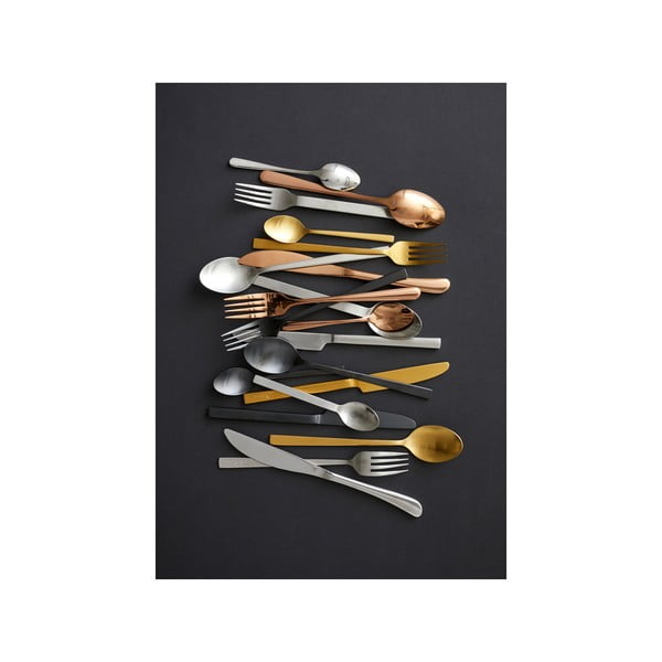 Стоманен прибори за хранене 16 бр. в матово сребрист цвят – Bitz-image-2