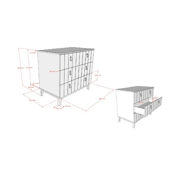 Бежов детски скрин 98,5x89x57 cm Sezane – Vipack-image-2