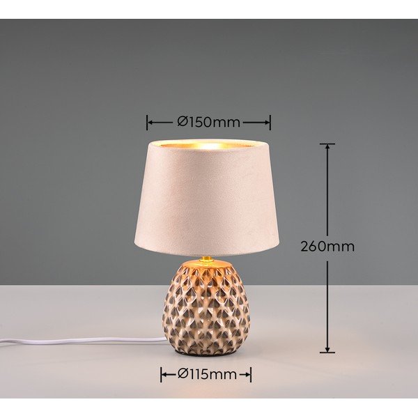 Бежова настолна лампа (височина 27 cm) Ariana - Reality-image-4