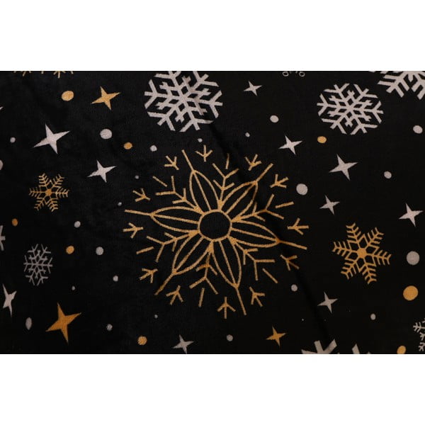 Черно микроплюшено спално бельо за единично легло 140x200 cm - My House-image-2