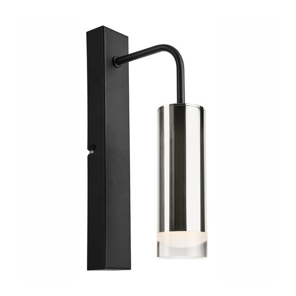 Стенна лампа в черно и сребристо Diego - LAMKUR