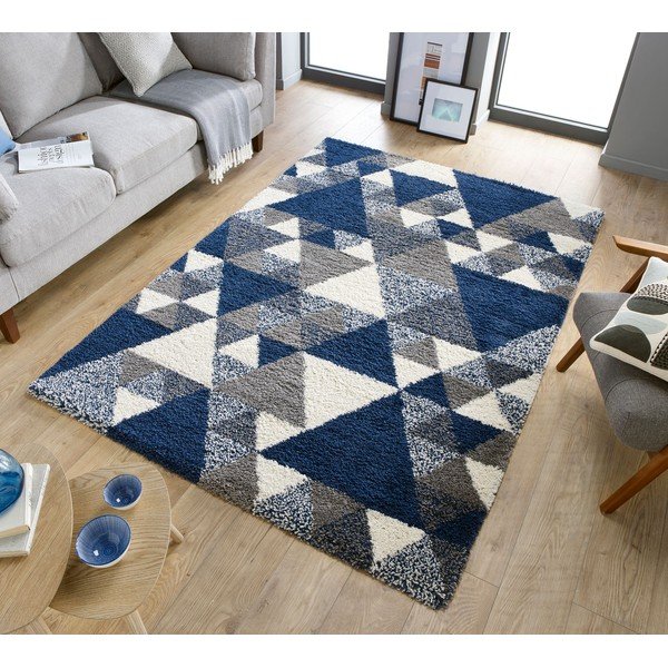 Тъмносин килим Nuru, 80 x 150 cm - Flair Rugs-image-4