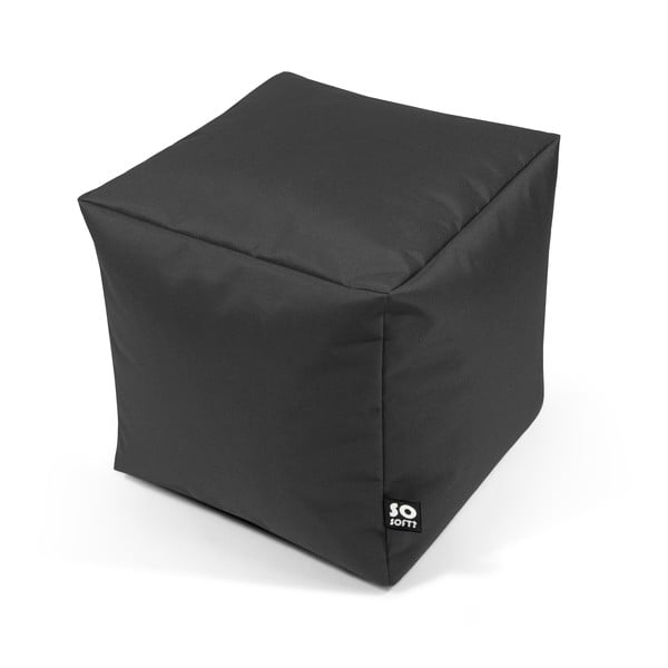 Сив детски пуф Cube M – So Soft?-image-3